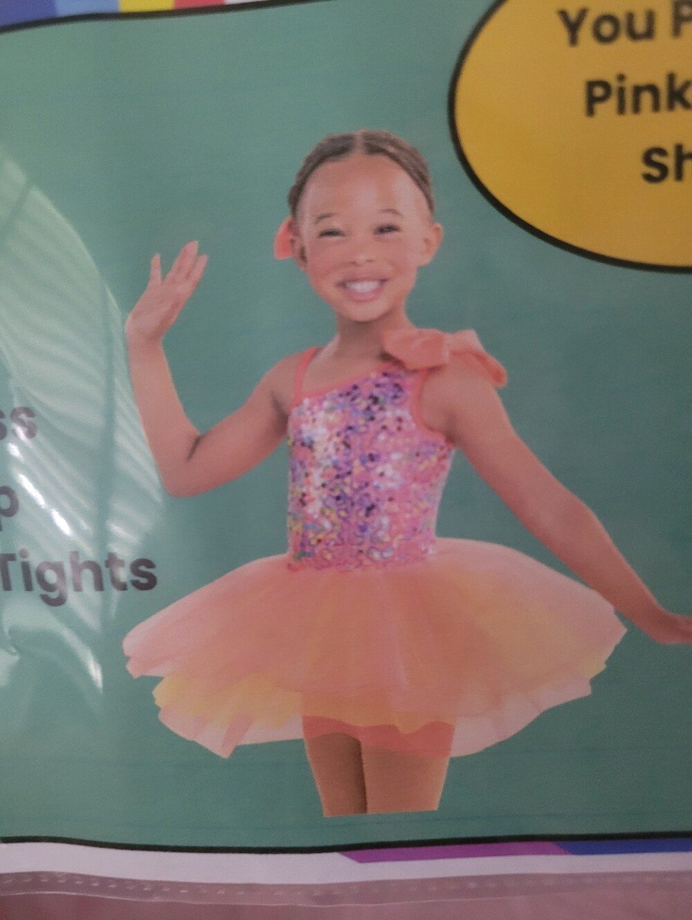 Kids Pink Sequin Tutu Costume Dress
